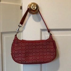 Coach Small Red fabric purse